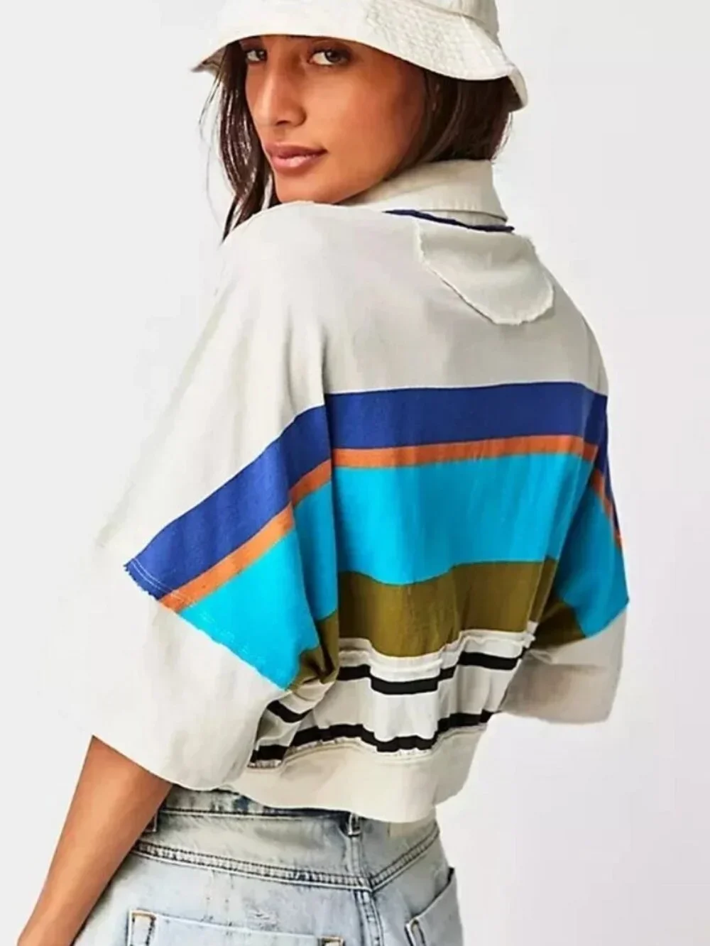 Free People We The Free Preppy Fresh Tee Relaxed Cropped Top